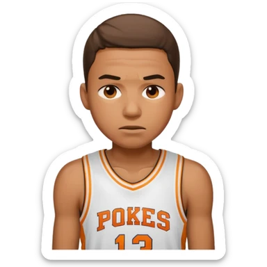 tired basketball player, sweating a lot sticker