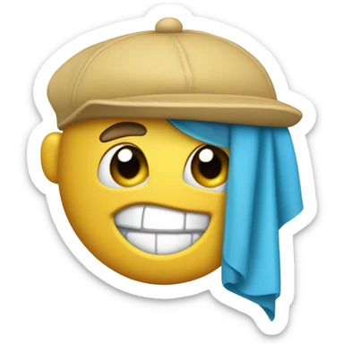 un smile con dedo arrriba y con gorro de sporting cristal de peru sticker