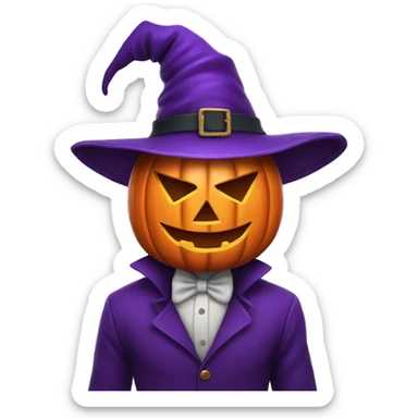 animated Purple jack o lantern  sticker