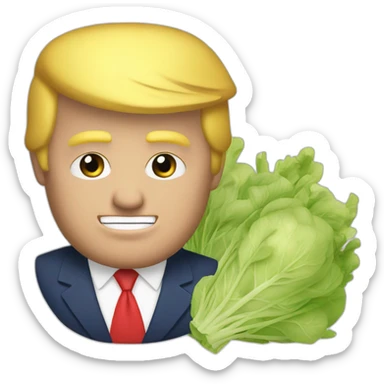 Donald Trump avec un lence roquette sticker