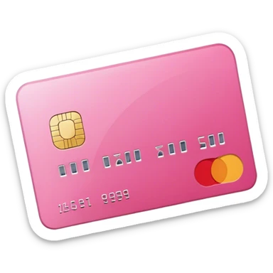 Tarjeta de crédito rosa  sticker