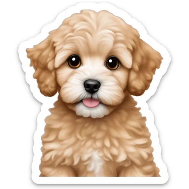 Cute chicken nugget Color maltipoo puppy sticker