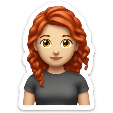 bestfriends red head and brunette sticker