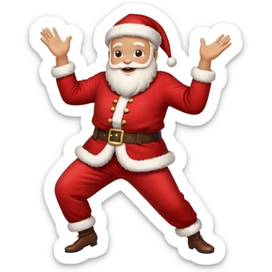 Santa Claus dancing butt sticker