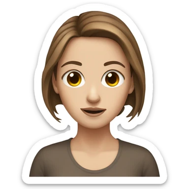 white girl brown hair opening third eye sticker