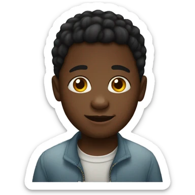 Down syndrome black kid sticker