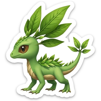 Larvitar-Sceptile-Celebi-hybrid-fusion (full body) sticker