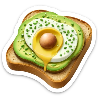 avocado toast with salt n pepper sticker