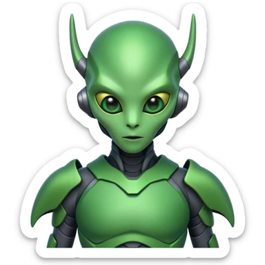 aliens look alike humans but very tech sticker