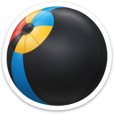 black beach ball sticker