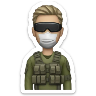 Simon Riley wearing Mask from Call of Duty sticker