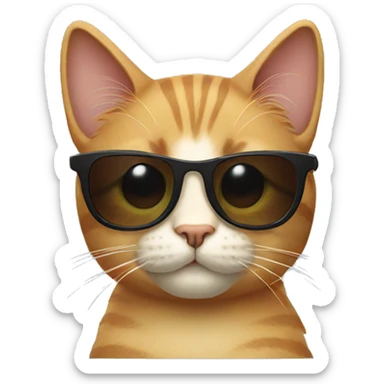 Cat with sunglasses sticker
