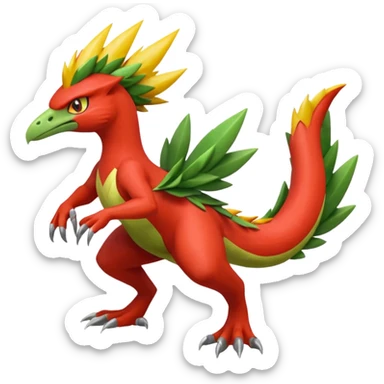 Blaziken-Sceptile-fusion sticker