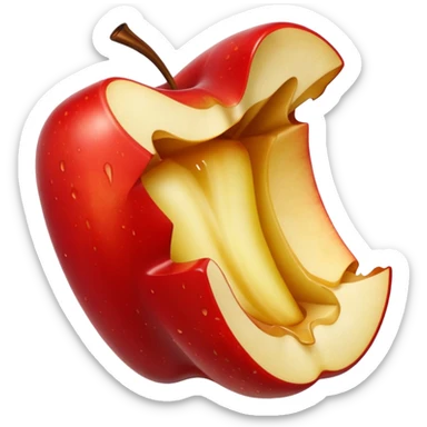 Apple core sticker