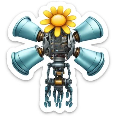 Bfdi robot flower sticker