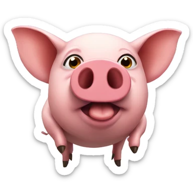pig fly sticker