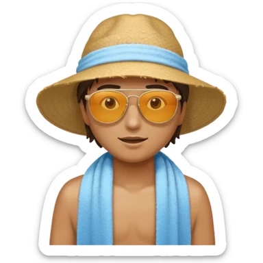Light, airy, bright image of someone using the CoolTowel outdoors (gym, travel, or hot day) sticker