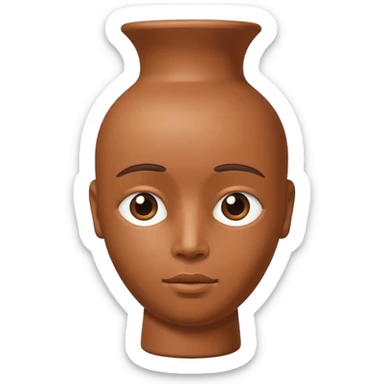 Vase human head  sticker