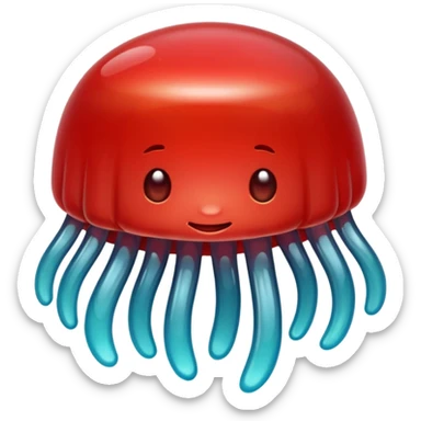 One red jelly  sticker