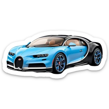 Bugatti Chiron - Bugatti (Model Year: 2022) (Iconic colour: Blue and black) sticker