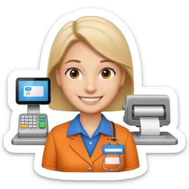 cashier sticker