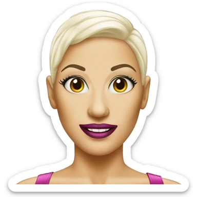 a bald head drag queen  sticker