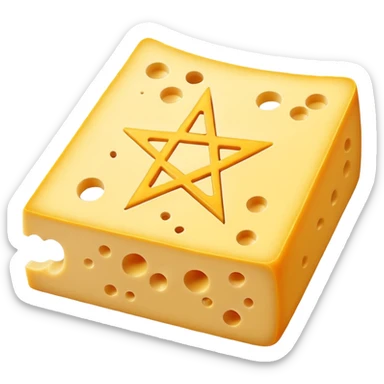 cheese witchcraft occult pentagram sticker