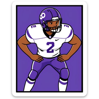 Football cards was Justin Jefferson on the card sticker
