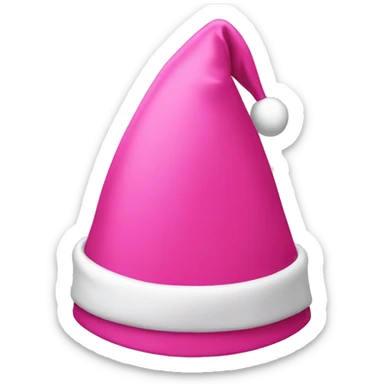 pink santa hat sticker