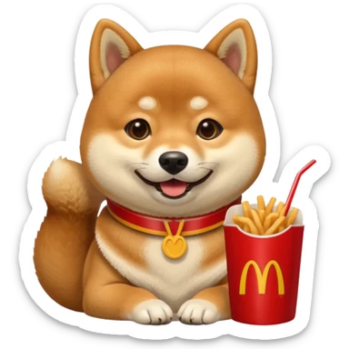 Shiba Jasper McDonald's meal sticker