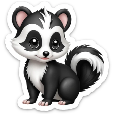Skunk puppy sticker
