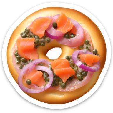 Lox on a bagel sticker