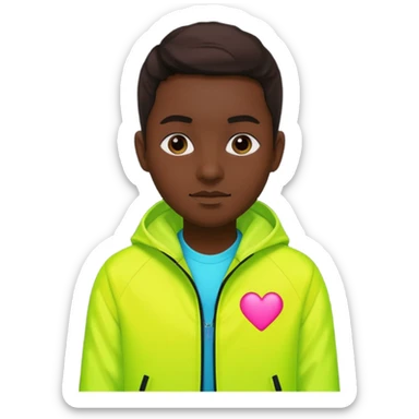 Russian underground fashion neon color jacket sticker