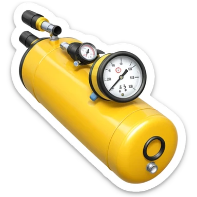 yellow scuba diving oxygen tank sticker