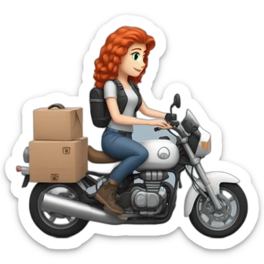 white-girl-red-hair-blue-eyes-on-the-motorcycle-wearing-a-delivery-backpack sticker