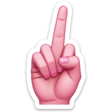 pink middle finger sticker