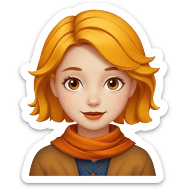 fall happy girly emoji artsy  sticker