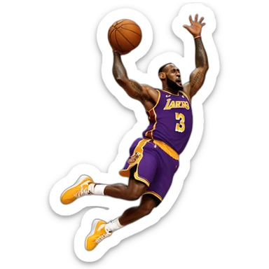 Lebron james dunk sticker