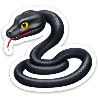 Black snake sticker