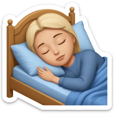 sleeping in the bed sticker