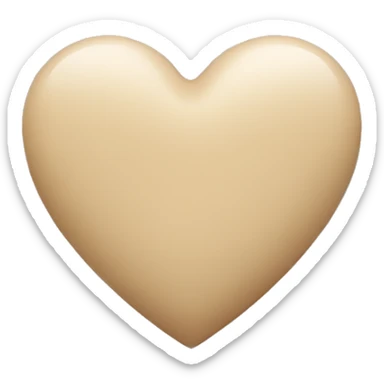 beige heart sticker