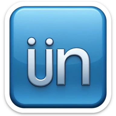 3d linkedin logo (the real Linkedin logo must be used) sticker