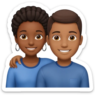 A black girl and a brown skin boy married  sticker