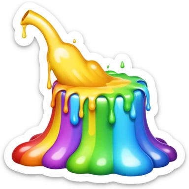 rainbow puke sticker