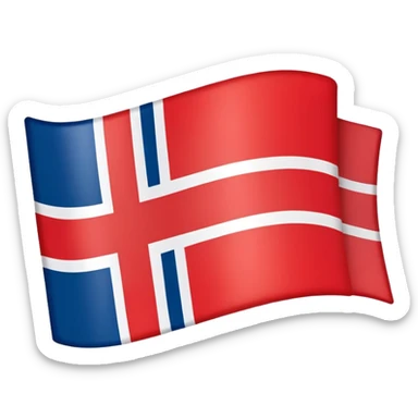 Norwegian flag sticker