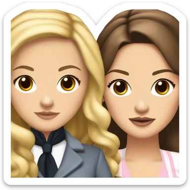 Blair Waldorf and Serena van derwoodsen  sticker