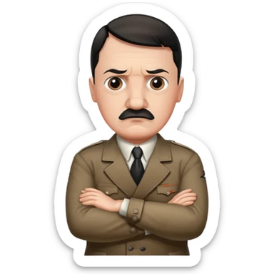 hitler crossing his arms in the shape of an x sticker