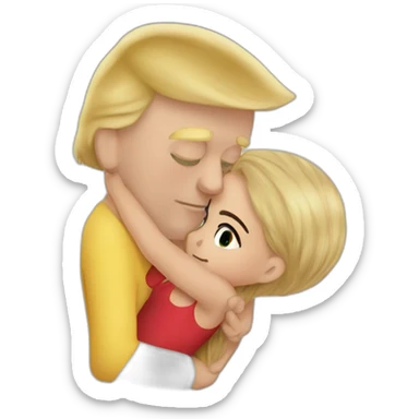 trump kissing his daughter, positivity, inclusiveness sticker
