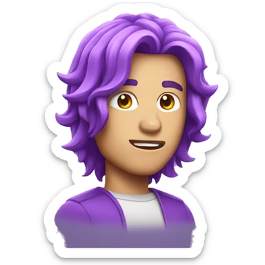 purple animated thunderbolt sticker