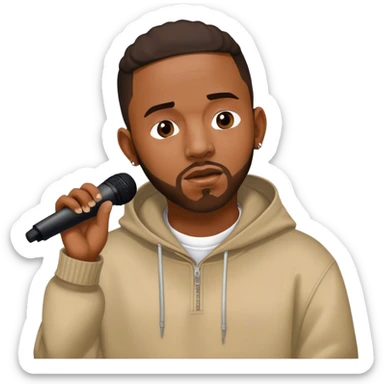 Kendrick Lamar singing a diss track to Drake sticker